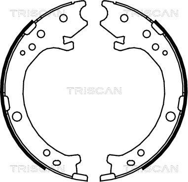 Triscan 8100 40007 - Комплект тормозных колодок, барабанные autosila-amz.com