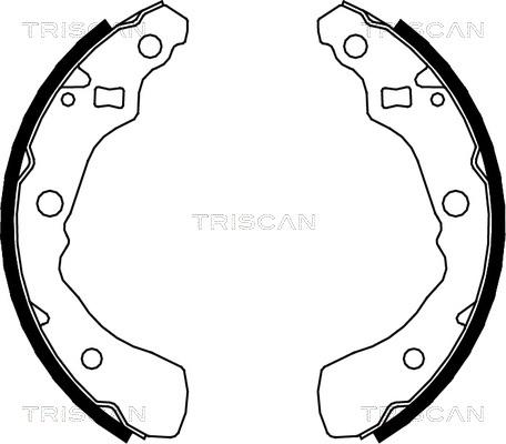Triscan 8100 41618 - Комплект тормозных колодок, барабанные autosila-amz.com
