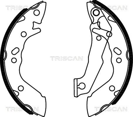 Triscan 8100 43560 - Комплект тормозных колодок, барабанные autosila-amz.com