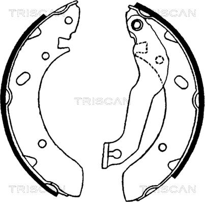 Triscan 8100 43561 - Комплект тормозных колодок, барабанные autosila-amz.com