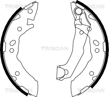 Triscan 8100 43627 - Комплект тормозных колодок, барабанные autosila-amz.com