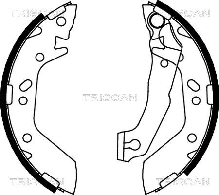 Triscan 8100 43012 - Комплект тормозных колодок, барабанные autosila-amz.com