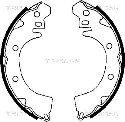 Triscan 8100 42422 - Комплект тормозных колодок, барабанные autosila-amz.com