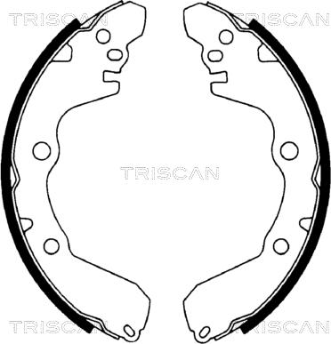 Triscan 8100 42566 - Комплект тормозных колодок, барабанные autosila-amz.com