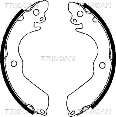 Triscan 8100 42533 - Комплект тормозных колодок, барабанные autosila-amz.com