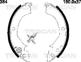 Triscan 8100 42384 - Комплект тормозных колодок, барабанные autosila-amz.com