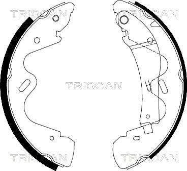 Triscan 8100 14005 - Комплект тормозных колодок, барабанные autosila-amz.com