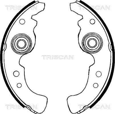 Triscan 8100 15486 - Комплект тормозных колодок, барабанные autosila-amz.com