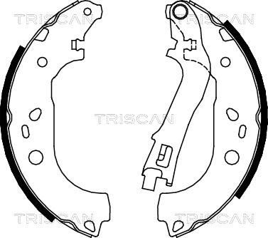 Triscan 8100 15021 - Комплект тормозных колодок, барабанные autosila-amz.com