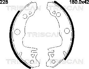Triscan 8100 16518 - Комплект тормозных колодок, барабанные autosila-amz.com