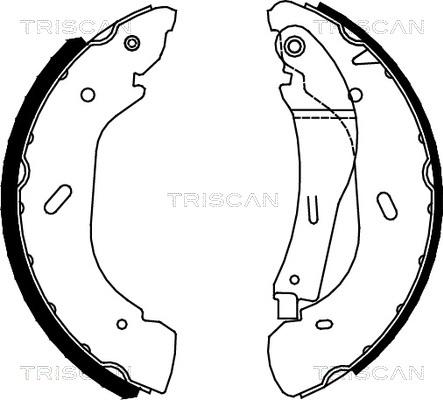 Triscan 8100 16005 - Комплект тормозных колодок, барабанные autosila-amz.com