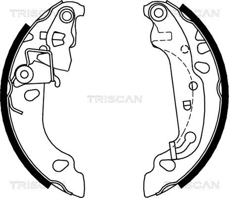 Triscan 8100 16008 - Комплект тормозных колодок, барабанные autosila-amz.com