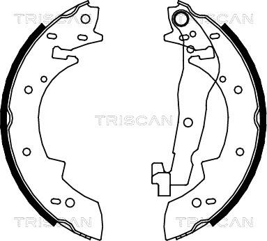 Triscan 8100 10447 - Комплект тормозных колодок, барабанные autosila-amz.com
