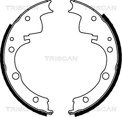 Triscan 8100 10436 - Комплект тормозных колодок, барабанные autosila-amz.com