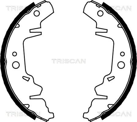Triscan 8100 10593 - Комплект тормозных колодок, барабанные autosila-amz.com