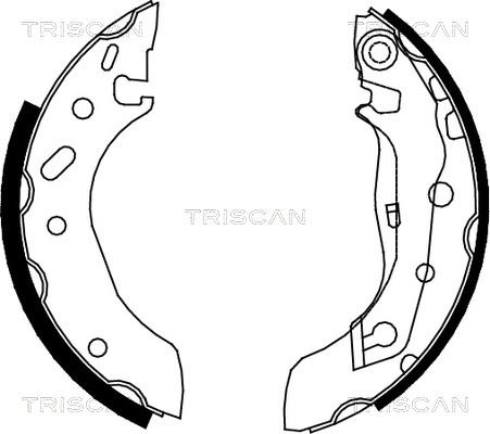 Triscan 8100 10586 - Комплект тормозных колодок, барабанные autosila-amz.com