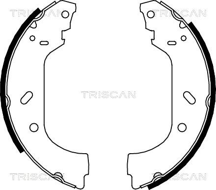 Triscan 8100 10588 - Комплект тормозных колодок, барабанные autosila-amz.com