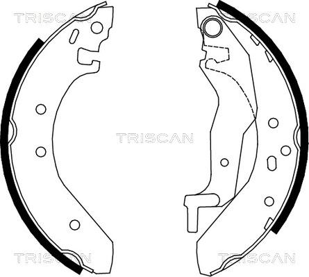 Triscan 8100 10527 - Комплект тормозных колодок, барабанные autosila-amz.com