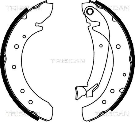 Triscan 8100 10576 - Комплект тормозных колодок, барабанные autosila-amz.com