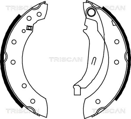 Triscan 8100 10572 - Комплект тормозных колодок, барабанные autosila-amz.com