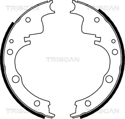 Triscan 8100 10014 - Комплект тормозных колодок, барабанные autosila-amz.com