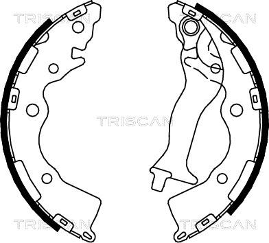 Triscan 8100 10020 - Комплект тормозных колодок, барабанные autosila-amz.com