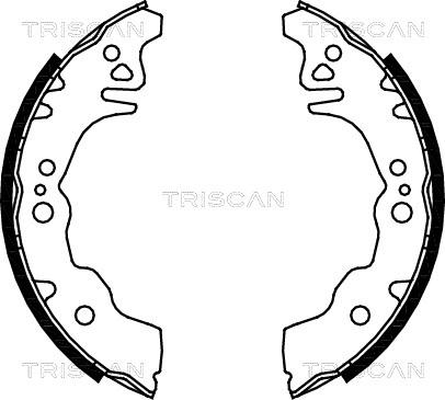Triscan 8100 10027 - Комплект тормозных колодок, барабанные autosila-amz.com