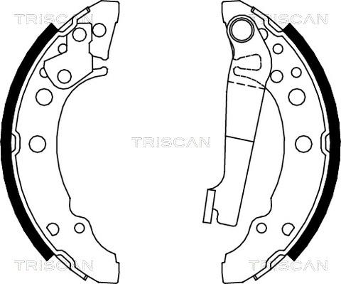 Triscan 8100 10340 - Комплект тормозных колодок, барабанные autosila-amz.com