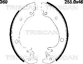 Triscan 8100 10369 - Комплект тормозных колодок, барабанные autosila-amz.com