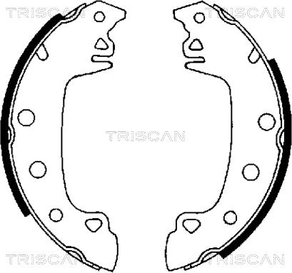Triscan 8100 10230 - Комплект тормозных колодок, барабанные autosila-amz.com