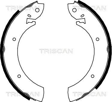 Triscan 8100 10272 - Комплект тормозных колодок, барабанные autosila-amz.com
