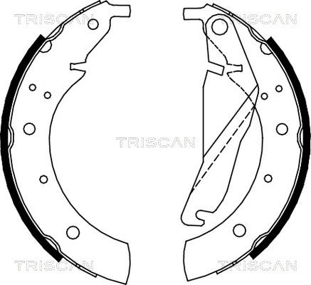 Triscan 8100 11432 - Комплект тормозных колодок, барабанные autosila-amz.com