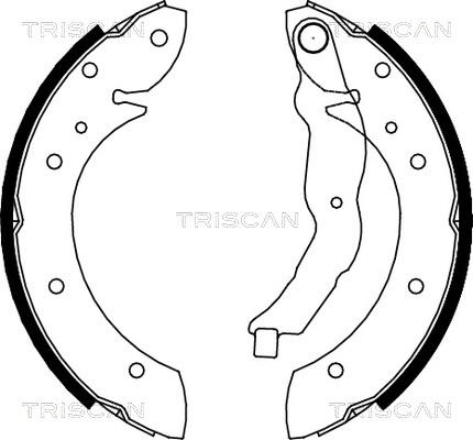 Triscan 8100 11544 - Комплект тормозных колодок, барабанные autosila-amz.com