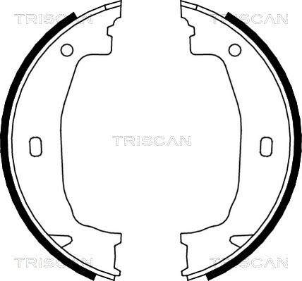 Triscan 8100 11011 - Комплект тормозных колодок, барабанные autosila-amz.com