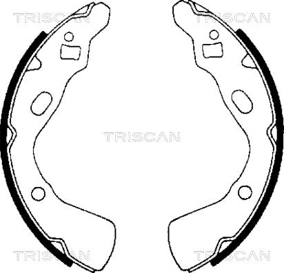Triscan 8100 18507 - Комплект тормозных колодок, барабанные autosila-amz.com