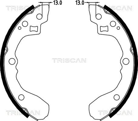 Triscan 8100 18001 - Комплект тормозных колодок, барабанные autosila-amz.com