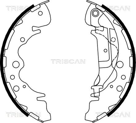 Triscan 8100 18003 - Комплект тормозных колодок, барабанные autosila-amz.com