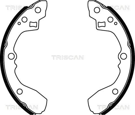 Triscan 8100 18012 - Комплект тормозных колодок, барабанные autosila-amz.com