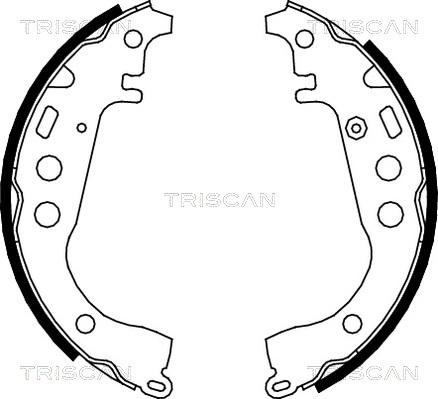 Triscan 8100 13617 - Комплект тормозных колодок, барабанные autosila-amz.com