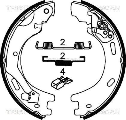 Triscan 8100 17015 - Комплект тормозов, ручник, парковка autosila-amz.com