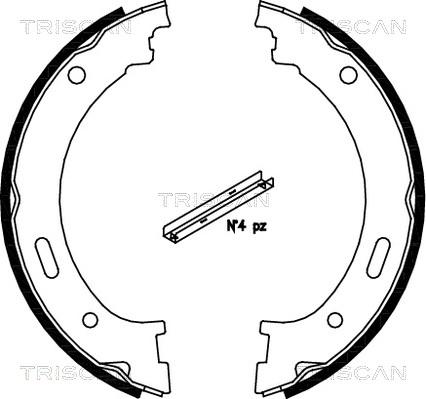 Triscan 8100 80009 - Комплект тормозов, ручник, парковка autosila-amz.com