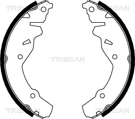 Triscan 8100 80002 - Комплект тормозных колодок, барабанные autosila-amz.com