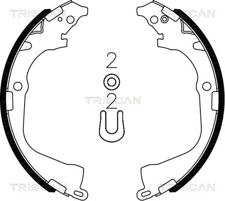 Triscan 8100 29003 - Комплект тормозных колодок, барабанные autosila-amz.com