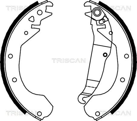 Triscan 8100 24410 - Комплект тормозных колодок, барабанные autosila-amz.com
