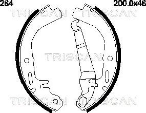 Triscan 8100 24264 - Комплект тормозных колодок, барабанные autosila-amz.com