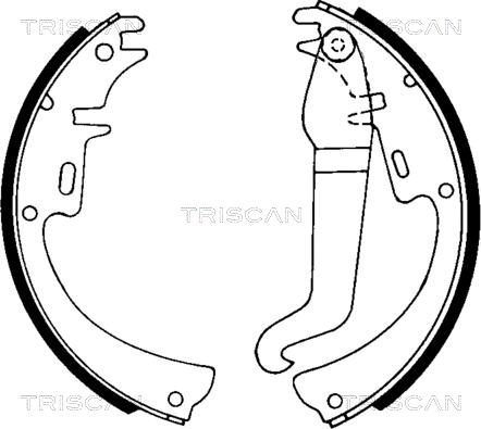 Triscan 8100 24227 - Комплект тормозных колодок, барабанные autosila-amz.com