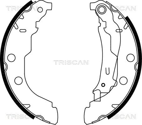 Triscan 8100 28582 - Комплект тормозных колодок, барабанные autosila-amz.com