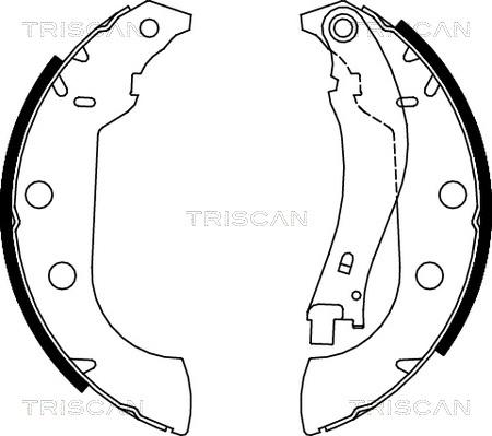 Triscan 8100 28642 - Комплект тормозных колодок, барабанные autosila-amz.com