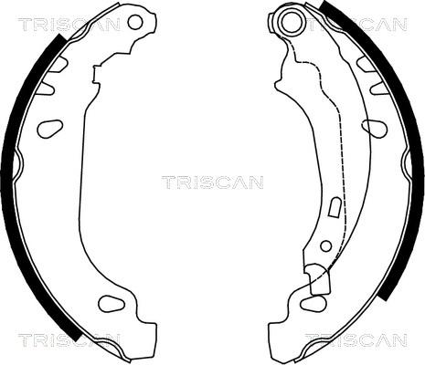 Triscan 8100 28636 - Комплект тормозных колодок, барабанные autosila-amz.com