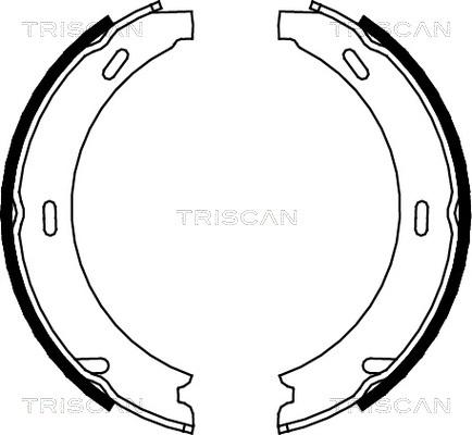 Triscan 8100 23412 - Комплект тормозных колодок, барабанные autosila-amz.com